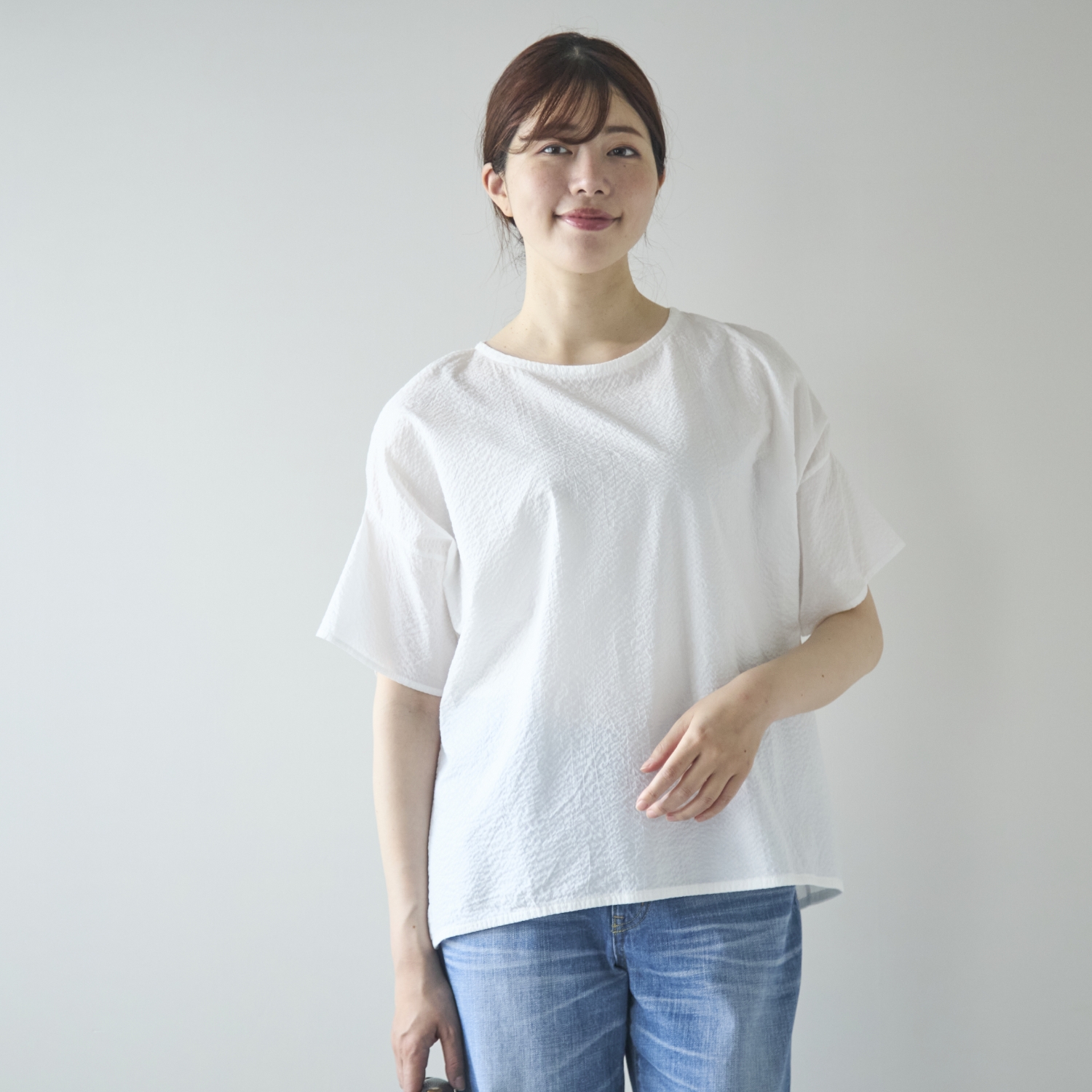 Kilka/袖口から下着が見えにくいポコポコブラウス